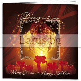 Зимна двойна картичка 0555 1-ZD-0555