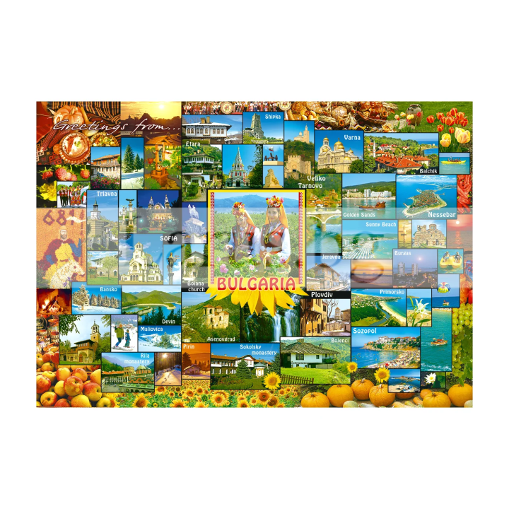 Пощенска картичка България - Колаж от забележителности