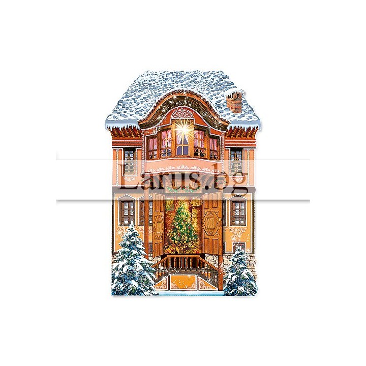 Зимна двойна картичка 0710 1-ZD-0710