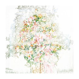 Луксозна картичка с цветя PD-0111 | Поздравителни картички