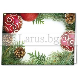 Зимна двойна картичка 0746 1-ZD-0746