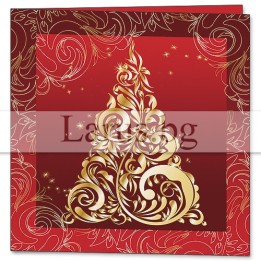 Зимна двойна картичка 0776 1-ZD-0776