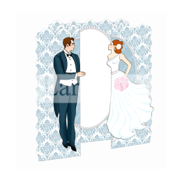 Сватбена 3D картичка "На една крачка от теб" - PD-0485