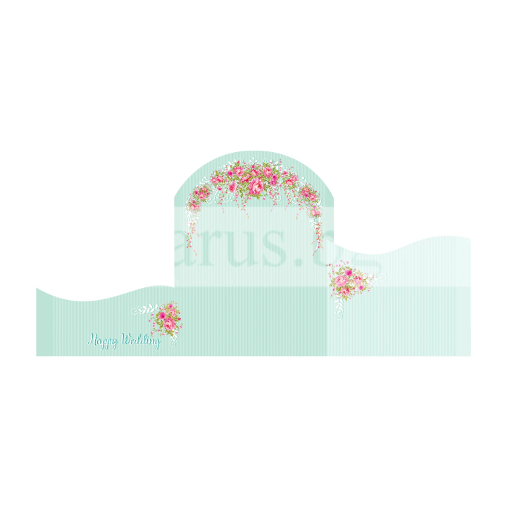 Сватбена картичка „Омайна радост“ с флорален дизайн