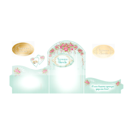 Сватбена картичка „Омайна радост“ с флорален дизайн