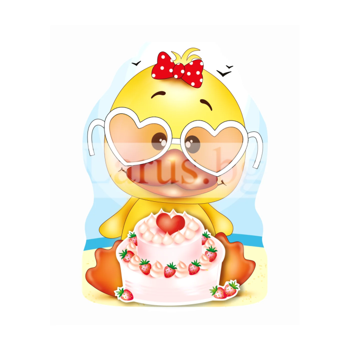 Детска картичка за рожден ден ,,Жълтото патенце" - ПД 0702 1-PD-0702