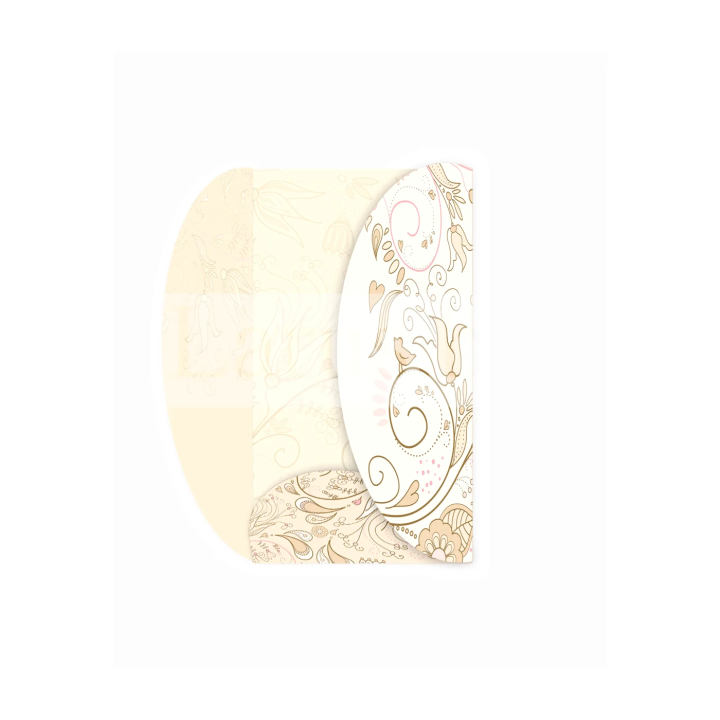 Картичка "Честито!" в оригинална форма с нежни цветове ПД 0743 1-PD-0743