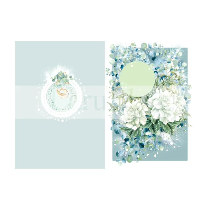 Нежна сватбена картичка „Животът е прекрасен, когато е споделен“ - 1-PD-0819