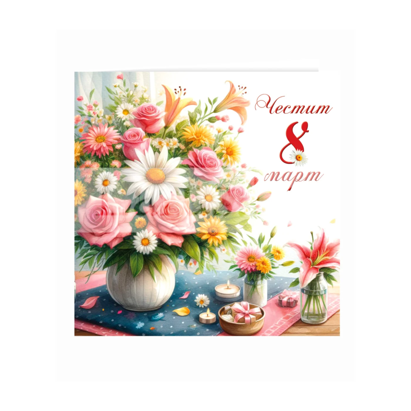 Картичка за Осми март ,,Ухайно утро" - ПД 0880 1-PD-0880