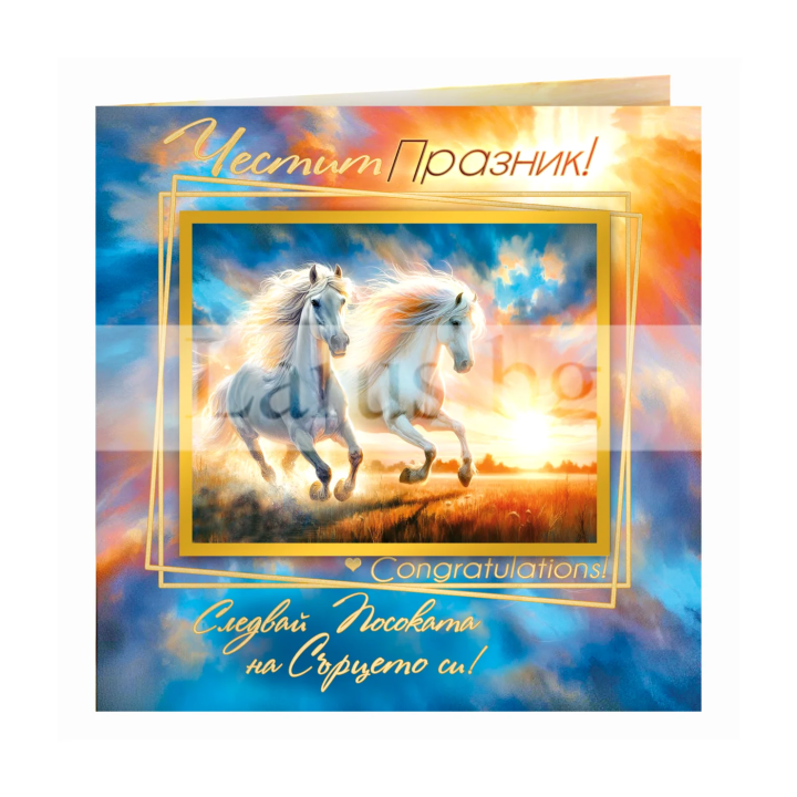 Двойна картичка „В галоп към свободата“ - ПД 0906 1-PD-0906