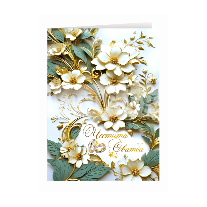 Поздравителна картичка за сватба ,,Красота в съвместния живот занапред" - ПД 0916 1-PD-0916