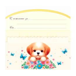 Детска картичка за рожден ден с кученце - ПД 0951