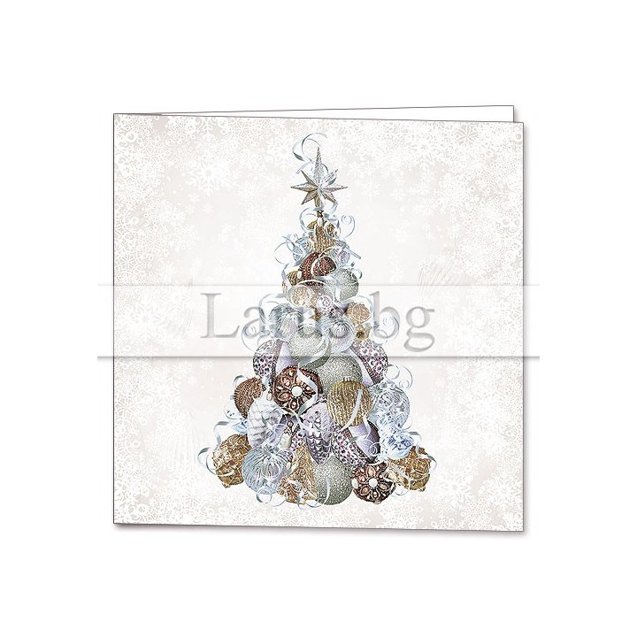 Зимна двойна картичка 0967 1-ZD-0967