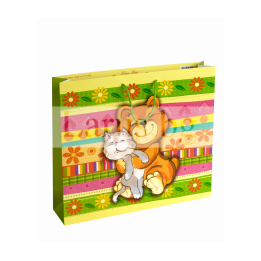 Детска подаръчна торбичка с мече и коте - 13-PT-0020