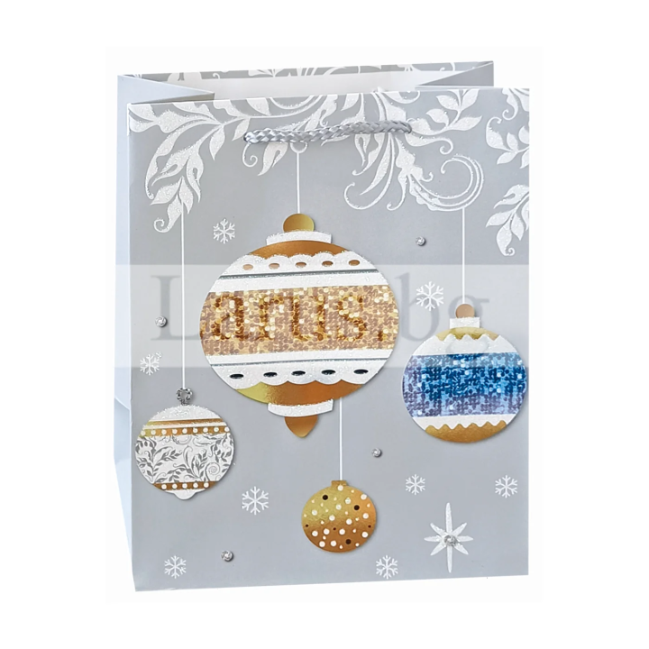 Новогодишна подаръчна торбичка 18х23х10см