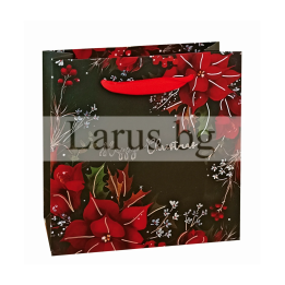 Коледна подаръчна торбичка с коледни звезди 13-PT-0355