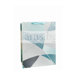 Подаръчна торбичка с геометричен дизайн 26x10x32см - 13-PT-0421