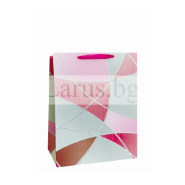 Подаръчна торбичка с геометричен дизайн 26x10x32см