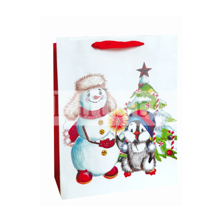 Коледна подаръчна торбичка 30х40х12 см - 13-PT-0440