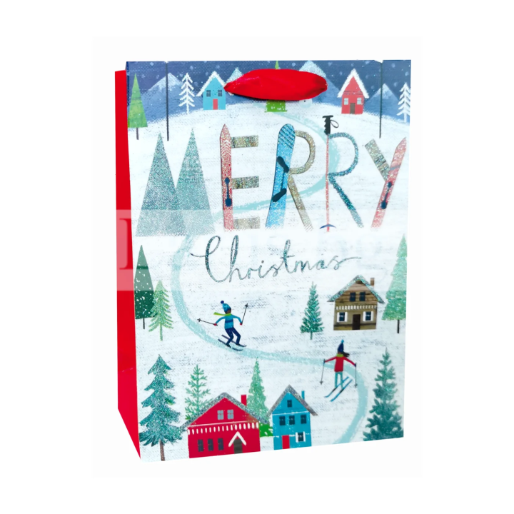 Коледна подаръчна торбичка 18x8x23см - 13-PT-0451