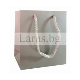 Подаръчна торбичка 0472 - Сива, 14.5x15x6 см