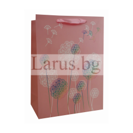Подаръчна торбичка 18x8x23см с глухарчета - 13-PT-0559