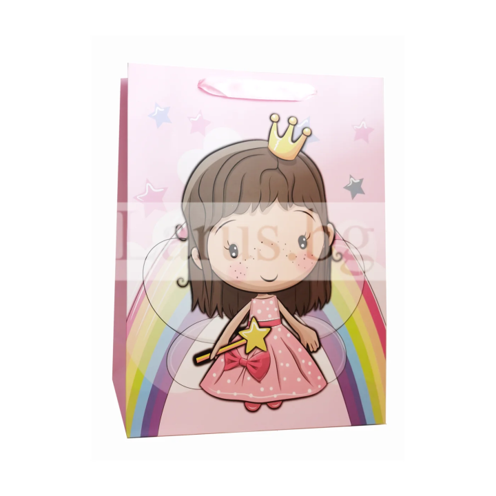 Детска подаръчна торбичка с принцеса - 18x8x23см
