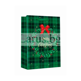 Коледна подаръчна торбичка 0591 - 18x8x23см