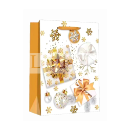 Коледна подаръчна торбичка 18x8x23см | Празничен дизайн