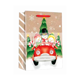 Коледна подаръчна торбичка 0651 - 26x10x32см