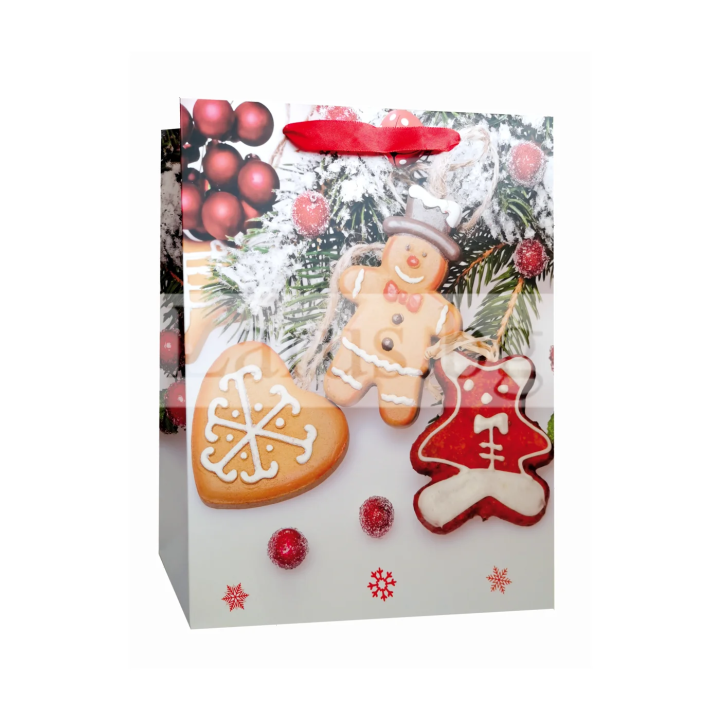 Коледна подаръчна торбичка с меденки 30х12х40 см | 13-PT-0681