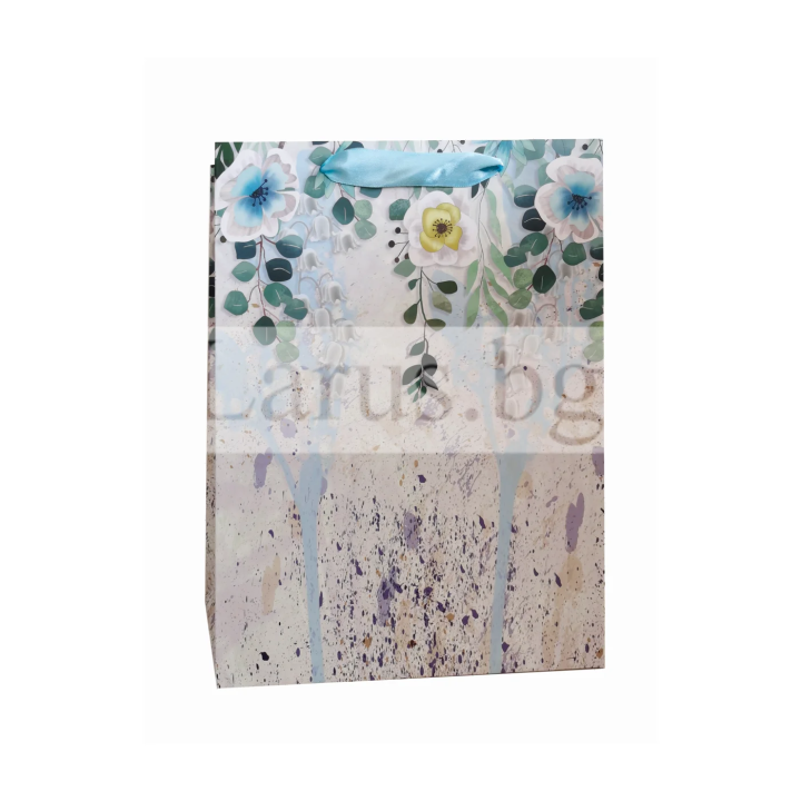 Подаръчна торбичка с цветя 30х12х40см | 13-PT-0686