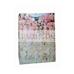 Подаръчна торбичка с флорален десен 30х12х40см