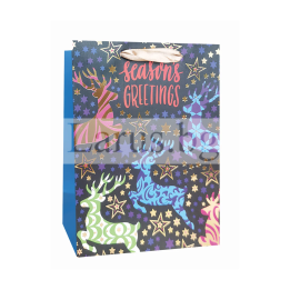 Коледна подаръчна торбичка Season's Greetings 18х23х10 см