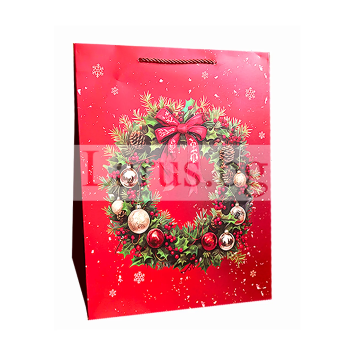 Коледна подаръчна торбичка 26х32 см - 13-PT-0832