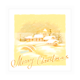 Зимна двойна картичка 0033 1-ZD-0033