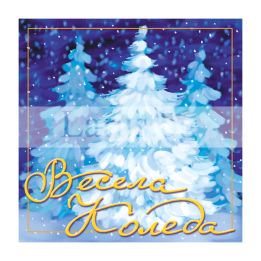 Зимна двойна картичка 0034 1-ZD-0034