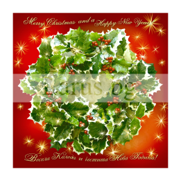 Зимна двойна картичка 0219 1-ZD-0219