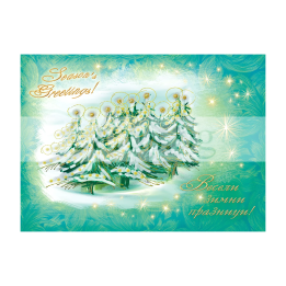 Зимна двойна картичка 0352 1-ZD-0352