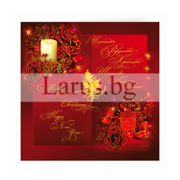 Коледна и новогодишна картичка ZD-0379 | Празнични картички