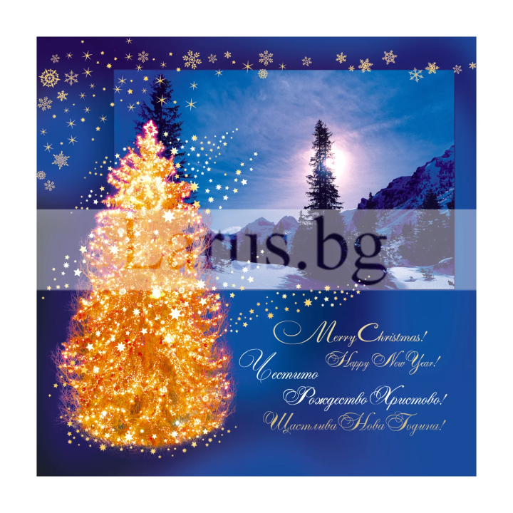 Зимна двойна картичка 0403 1-ZD-0403