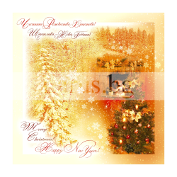 Зимна двойна картичка 0410 1-ZD-0410