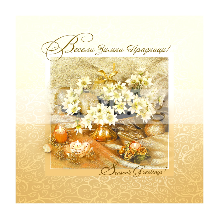 Зимна двойна картичка 0415 1-ZD-0415