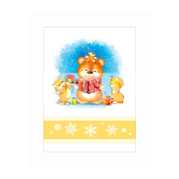 Зимна двойна картичка 0702 1-ZD-0702