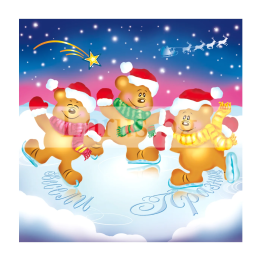 Зимна двойна картичка 0706 1-ZD-0706