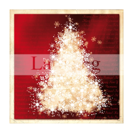 Коледна картичка с елха от снежинки ZD-1017 | Празнични картички