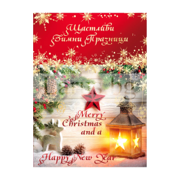 Зимна двойна картичка 1032 1-ZD-1032