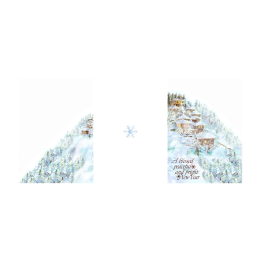 Зимна двойна картичка 1145 1-ZD-1145