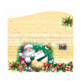 Коледна картичка-плик ЗД 1254 с Дядо Коледа