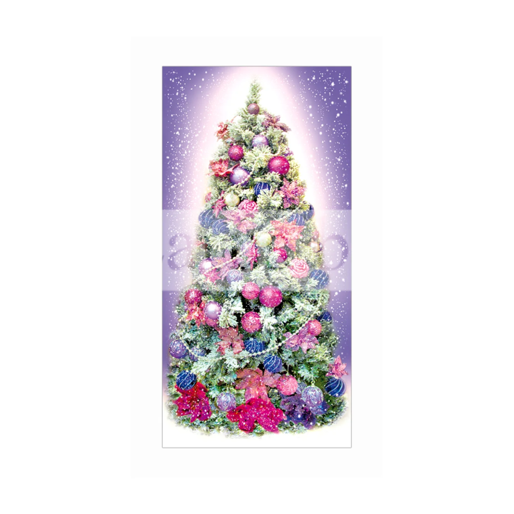 Коледна единична картичка с елха ZE-0228